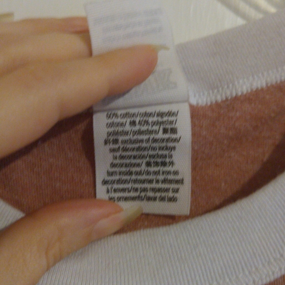 Victoria's Secret PINK light rust colored short sleeve ringer tee size x-small - Picture 3 of 4